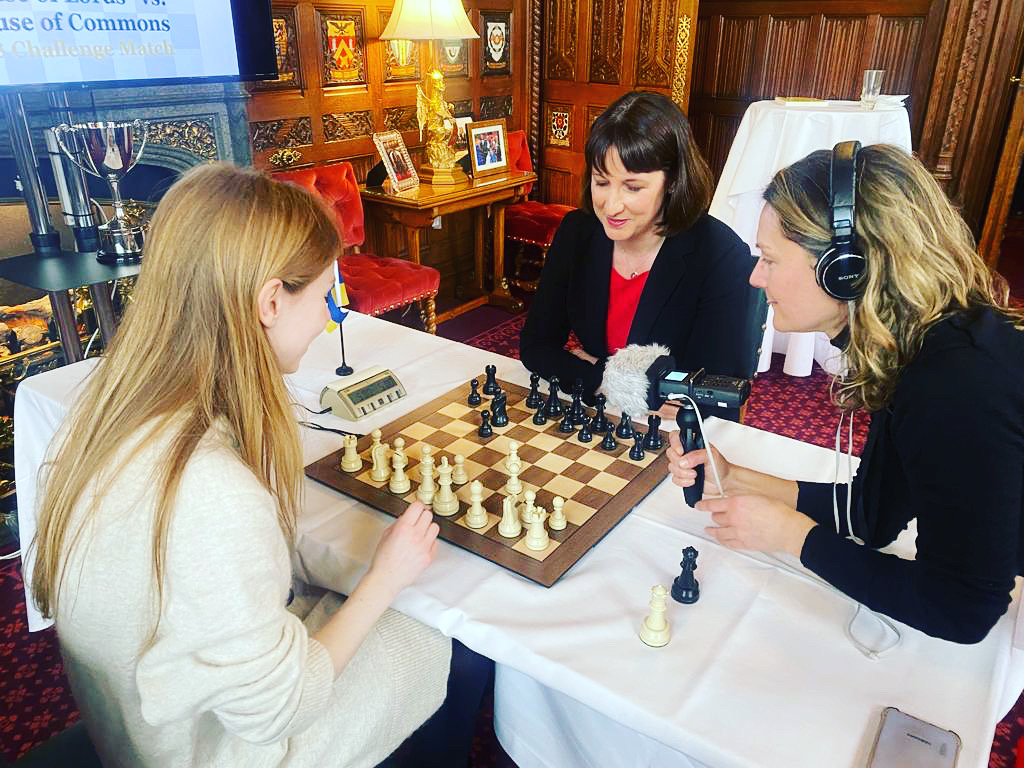 Rachel Reeves plays chess with Westminster Insider Ailbhe Rae